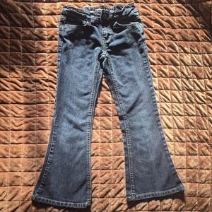 Arizona Girls Embroidered Bootcut Jeans Stretch Denim Flare Kids